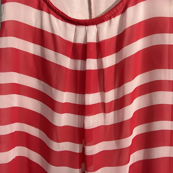 NY & Co. women’s medium tank - pink and red stripes - Picture 2 of 5